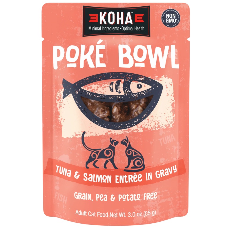 Koha Poke Bowl Wet Cat Food - Tuna & Salmon - 3oz Pouch