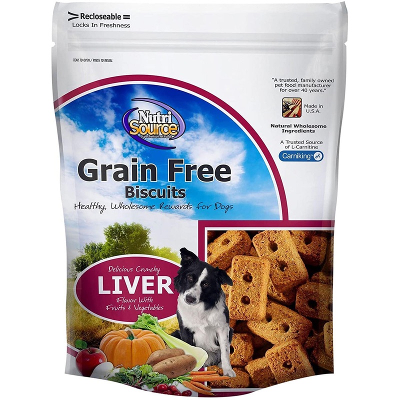 Nutrisource Grain Free Liver Biscuit Dog Treats 14 Oz