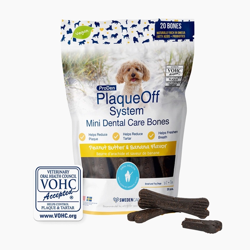 ProDen Plaque Off Mini Dental Dog Chews - Peanut Butter & Banana  - 12oz Pouch