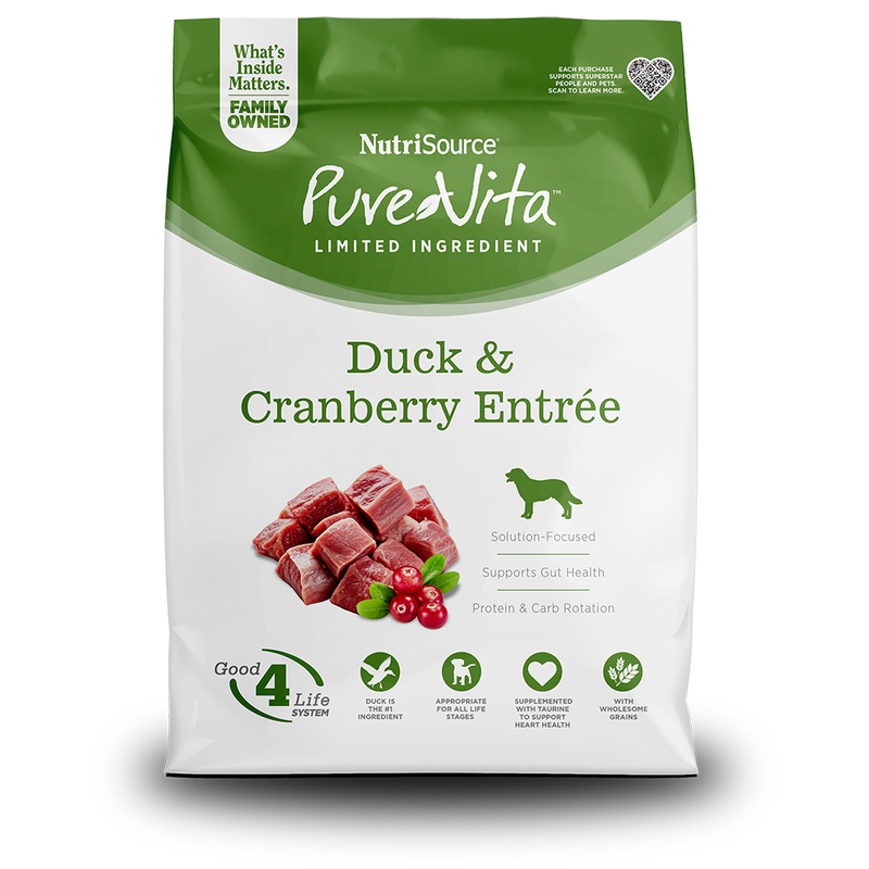 PureVita Limited Ingredient Dry Dog Food - Duck & Cranberry - 25lb Bag