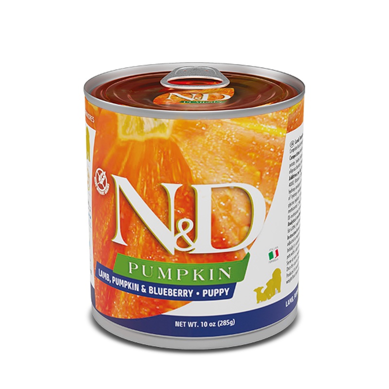 Farmina N&D Pumpkin Puppy Wet Dog Food - Lamb, Pumpkin, & Blueberry - 10oz Can