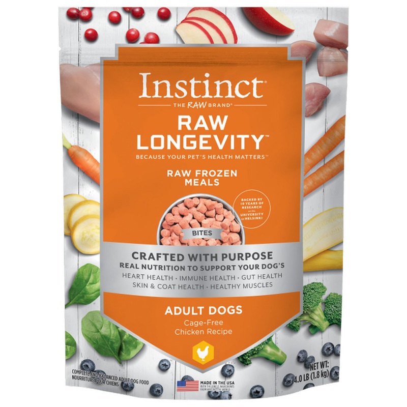 Instinct Nature's Variety Longevity Frozen Bites Chicken Dry Dog Food 4lb