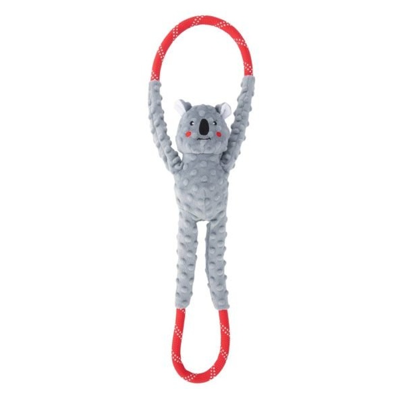 Zippy Paws Rope Tugz Squeaker Dog Toy Koala