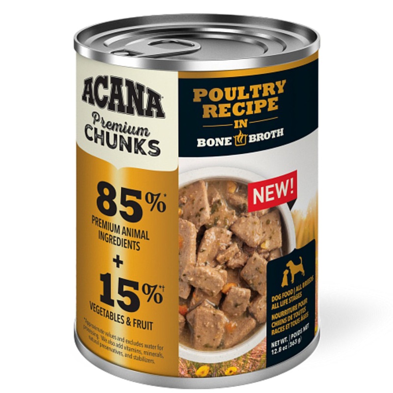 Acana Premium Chunks Wet Dog Food - Chicken in Bone Broth - 12.8oz Can