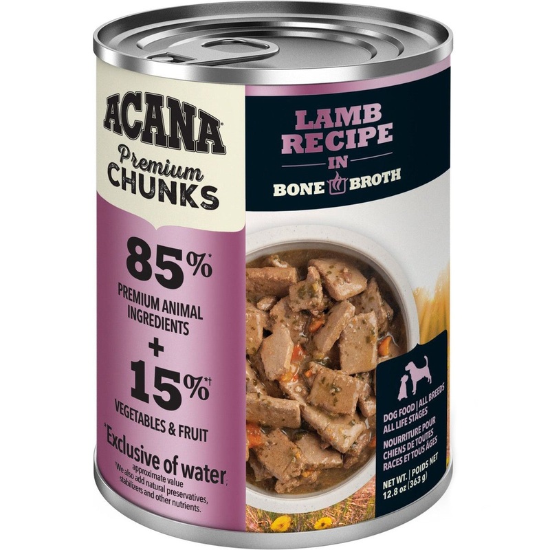Acana Premium Chunks Wet Dog Food - Lamb in Bone Broth - 12.8oz Can