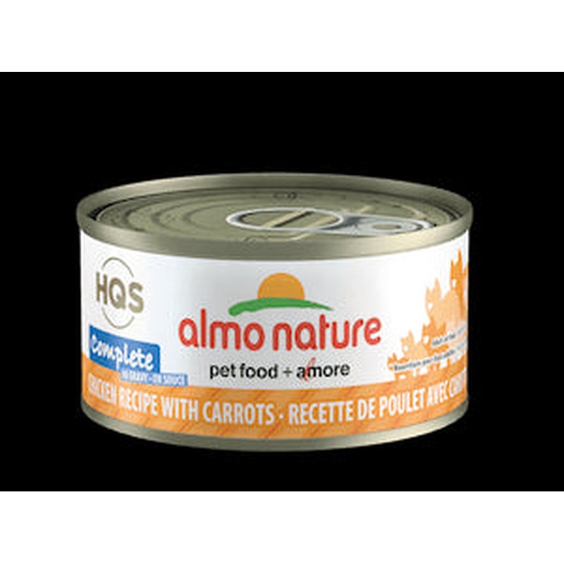 Almo Nature HQS Complete Wet Cat Food - Chicken Recipe w/ Carrot in Gravy - 2.47oz Can