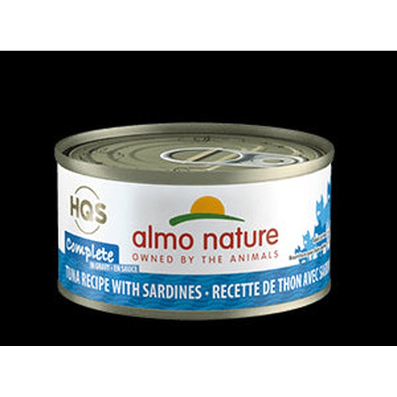 Almo Nature HQS Complete Wet Cat Food - Tuna Recipe w/ Sardine - 2.47oz Can