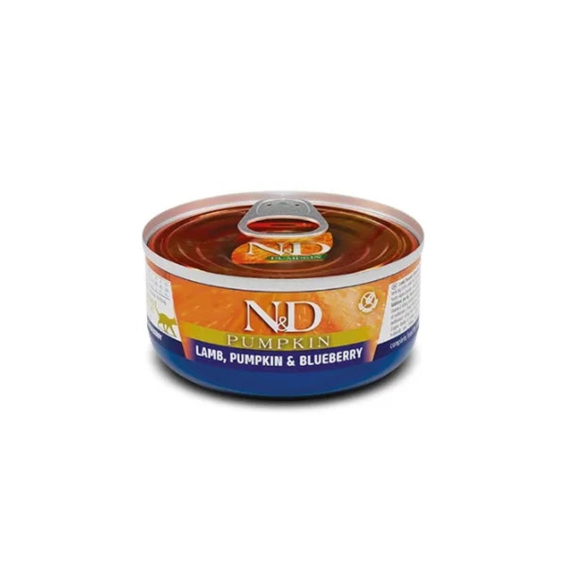 Farmina N&D Pumpkin Grain Free Wet Cat Food - Lamb & Blueberry - 2.81oz Can
