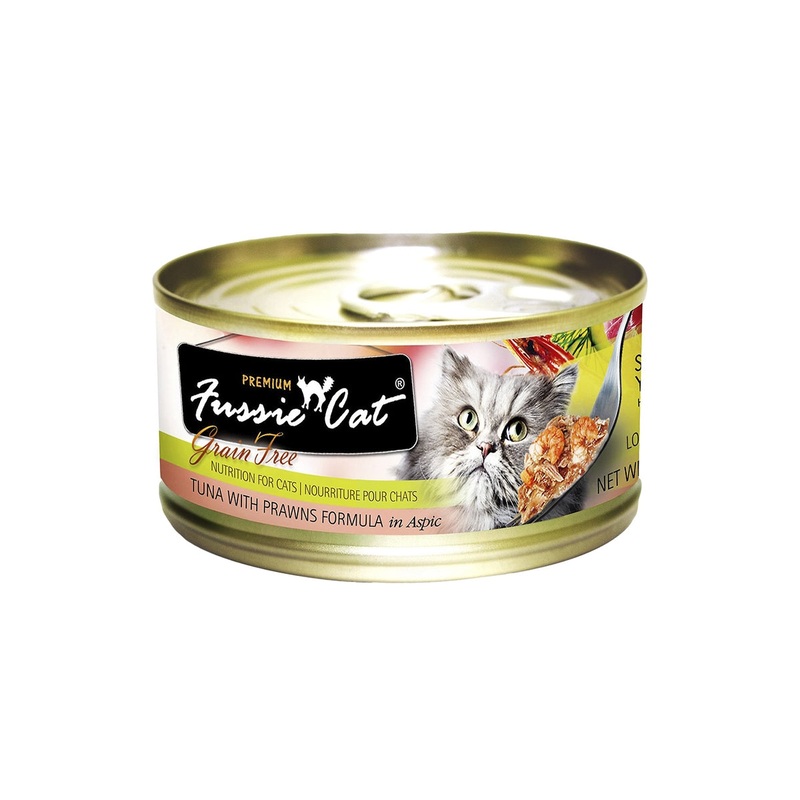 Fussie Cat Premium Wet Cat Food - Tuna & Prawns - 2.8oz Can
