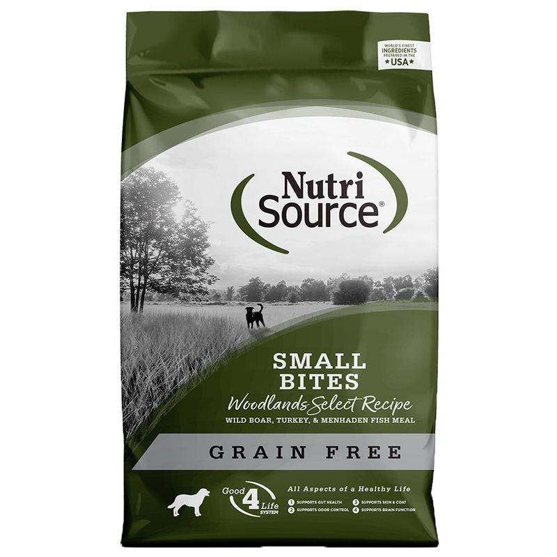 Nutrisource Small Bites Grain Free Dry Dog Food - Woodlands Select Boar, Turkey, & Fish - 12lb Bag