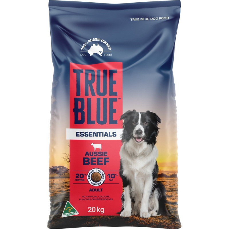 True Blue Essentials Dry Dog Food Beef 20kg