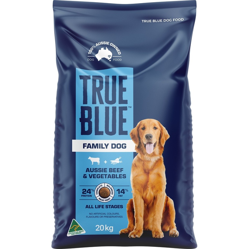 True Blue Family Dry Dog Food Beef & Vegetables 20kg