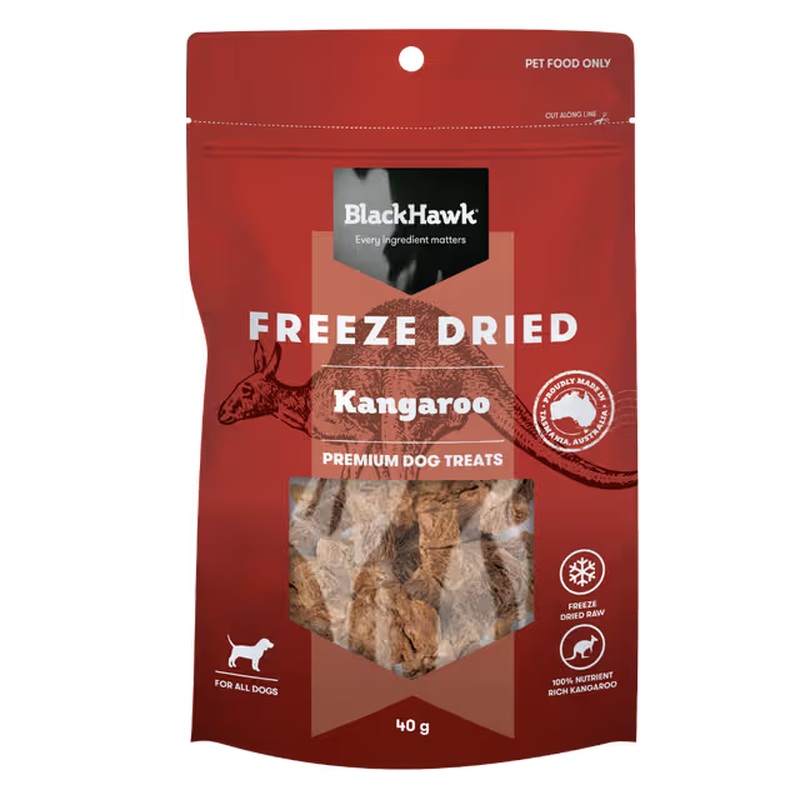 Black Hawk Freeze Dried Dog Treats Kangaroo 40g