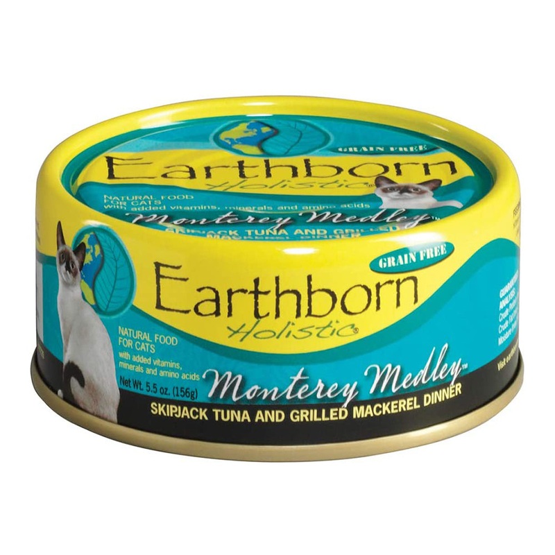 Earthborn Monterey Medley Skipjack Tuna and Grilled Mackerel Dinner in Gravy Cat Food 5.5oz