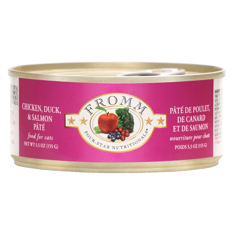 Fromm Four-Star Wet Cat Food - Chicken, Duck & Salmon Pt- 5.5oz Can