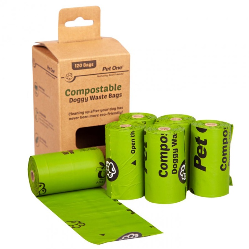 Pet One Doggy Waste Bags Compostable x 20 Bags Per Roll