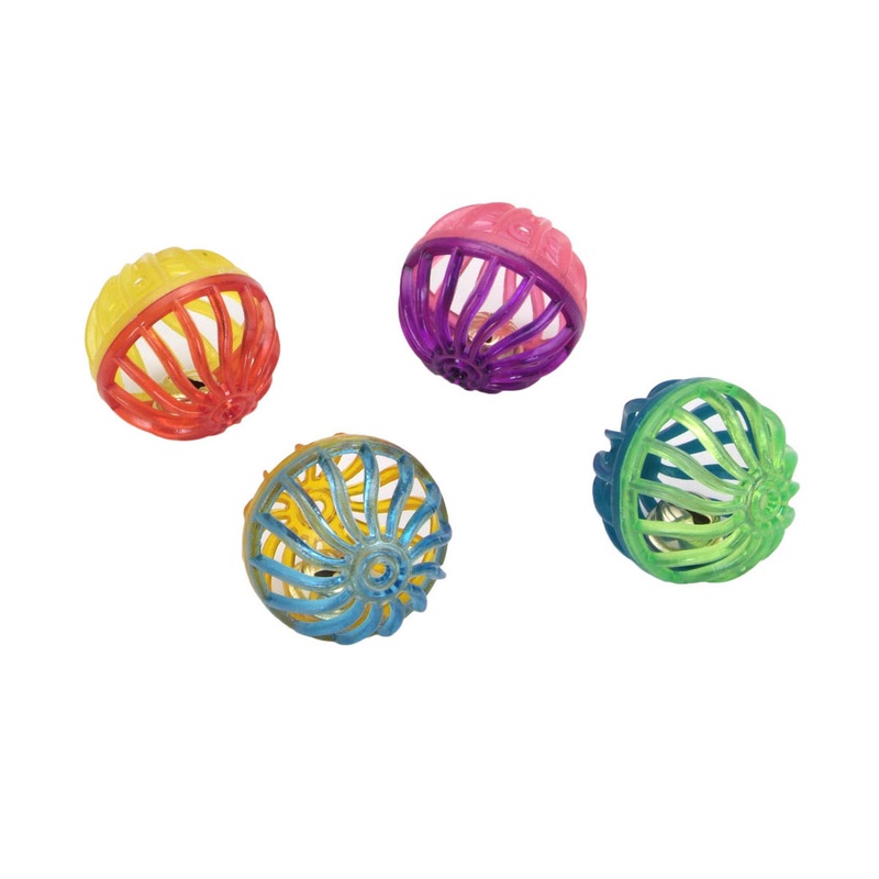 Coastal Drop Turbo 4pk Lattice Ball 1.5"  Assorted Cat Toys