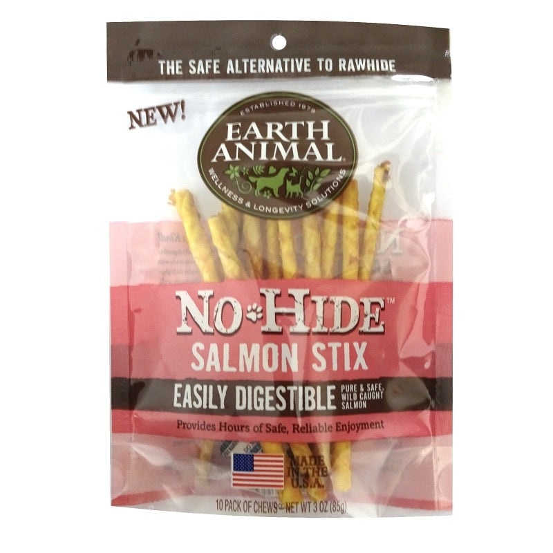 Earth Animal No-Hide Salmon Stix 10 Pack 3oz
