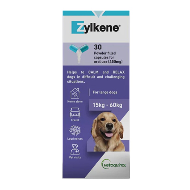 Zylkene Calming Supplement For Large Dogs 15-60kg 30 Capsules