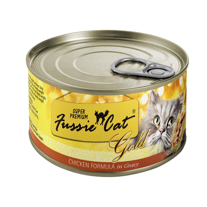 Fussie Super Premium Gold Wet Cat Food - Chicken - 2.8oz Can