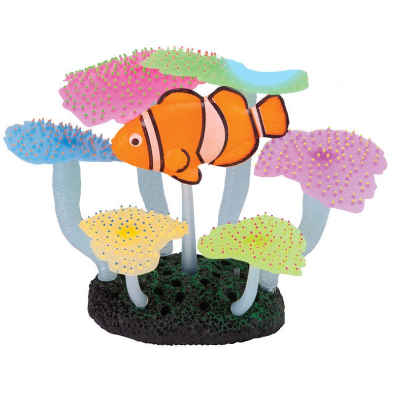 Kazoo - Silicone Plant-Flat Coral w/Clown Fish & Air