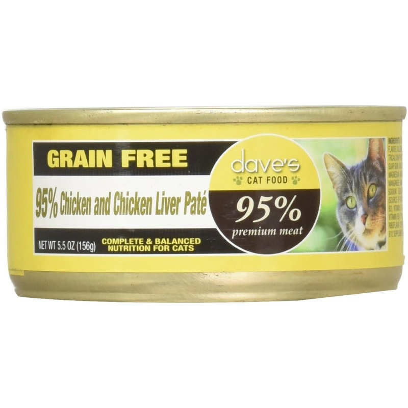 Dave's Pet Food 95% Premium Meat Wet Cat Food - Chicken & Chicken Liver Pate - 5.5oz Can