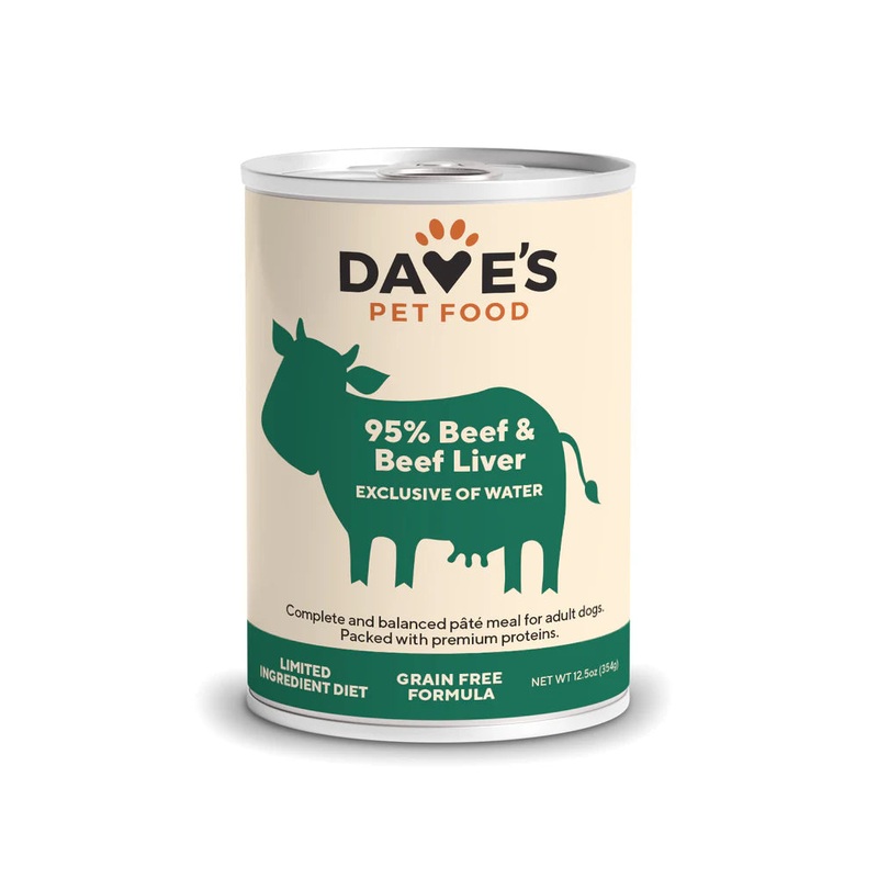 Dave's Pet Food 95% Premium Wet Dog Food - Beef - 13oz Can