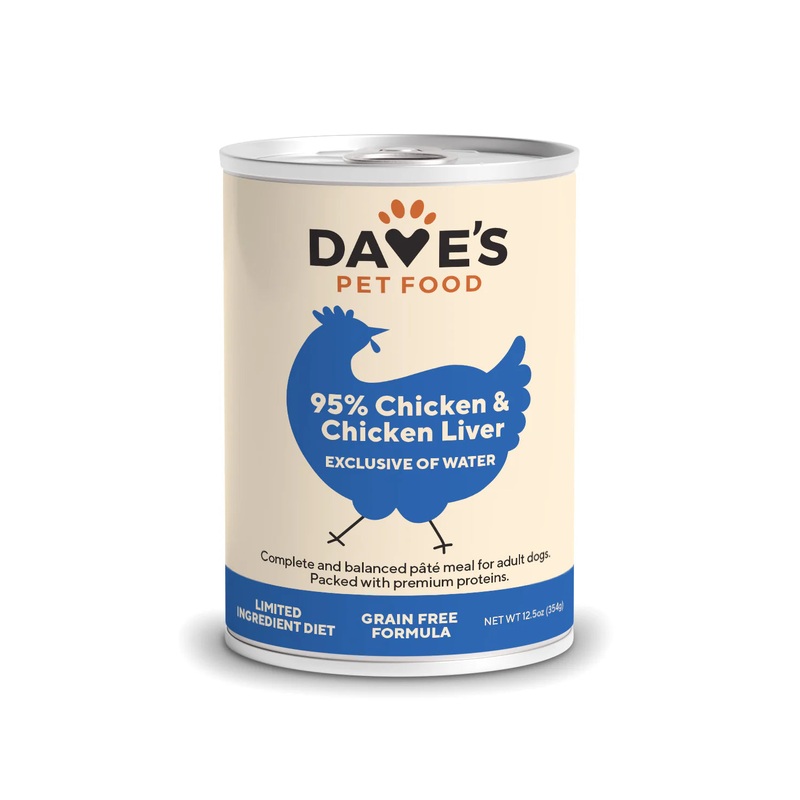 Dave's Pet Food 95% Premium Wet Dog Food - Chicken - 13oz Can
