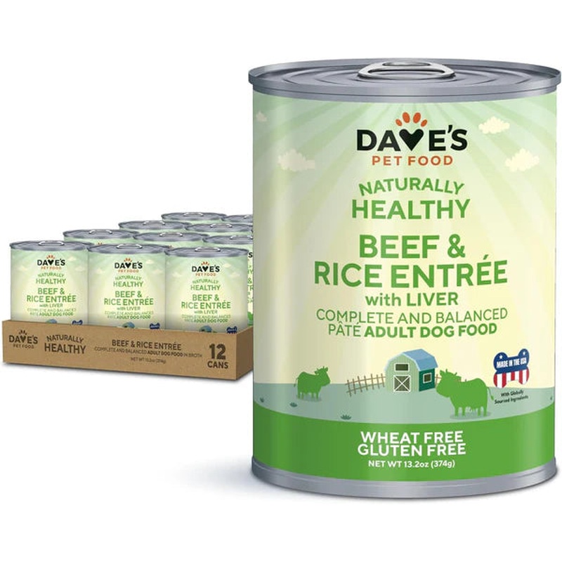 Dave's Pet Food Naturally Healthy Wet Dog Food - Beef & Rice - 13oz Can