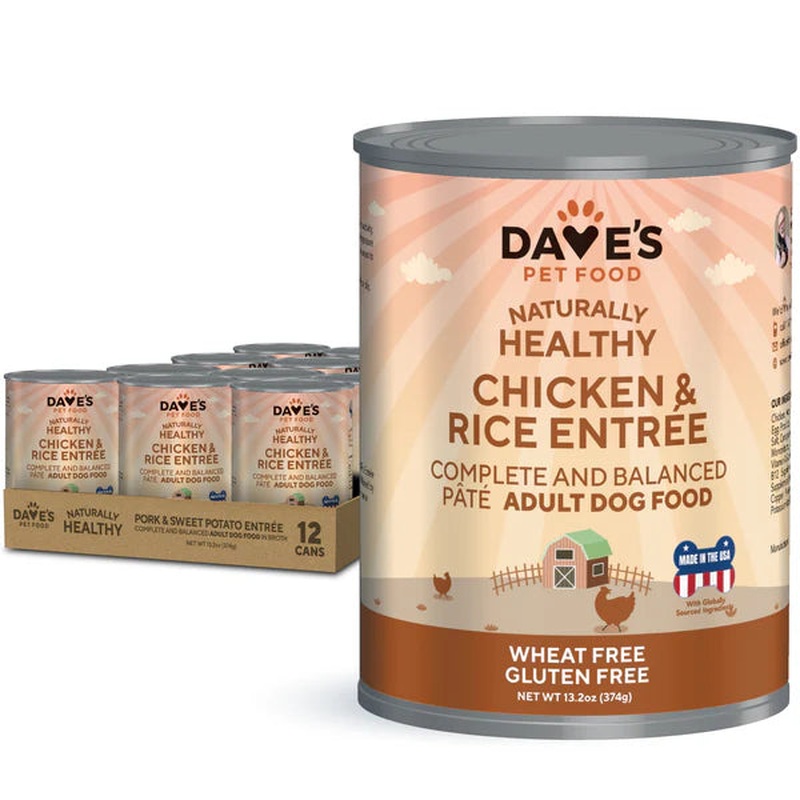 Dave's Pet Food Naturally Healthy Wet Dog Food - Chicken & Rice - 13.2oz Can