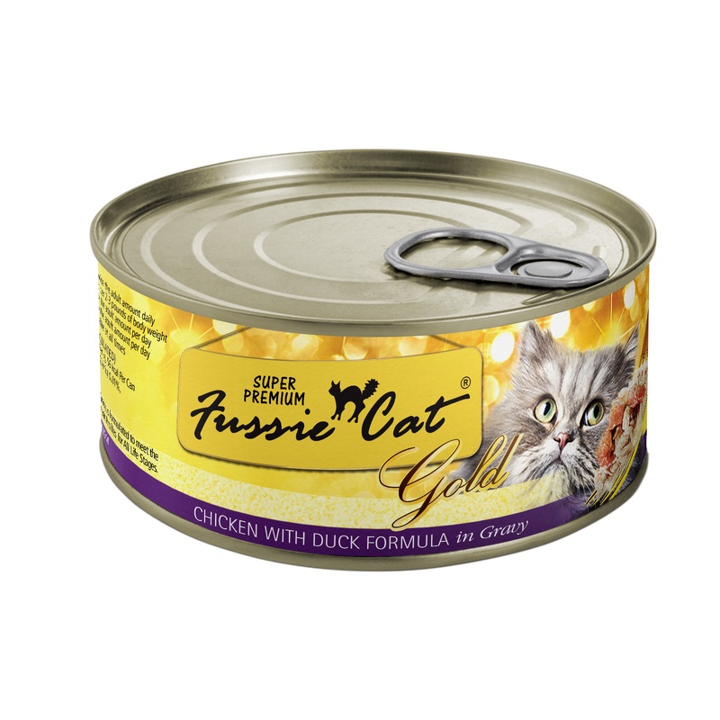 Fussie Super Premium Gold Weet Cat Food - Chicken & Duck - 2.8oz Can