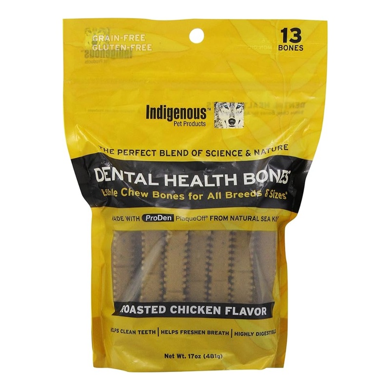 Indigenous Dental Health Bones Chicken Flavor Dog Treats 17oz