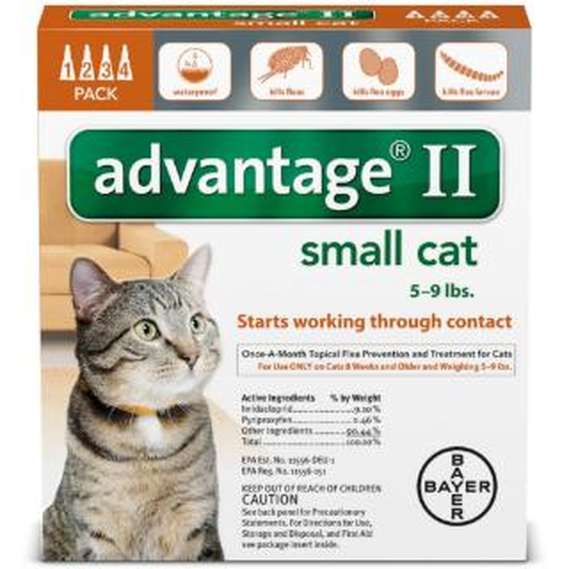 Bayer DVM Advantage II for cats 1-9lb, 4 Month Supply
