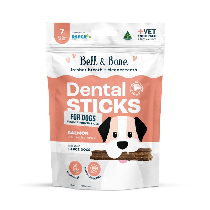 Bell and Bone Dental Sticks - Salmon, Mint and Charcoal