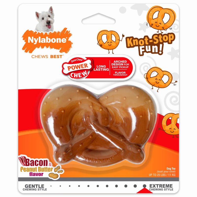 Nylabone Power Chew Giant Pretzel Bacon/Peanut Butter