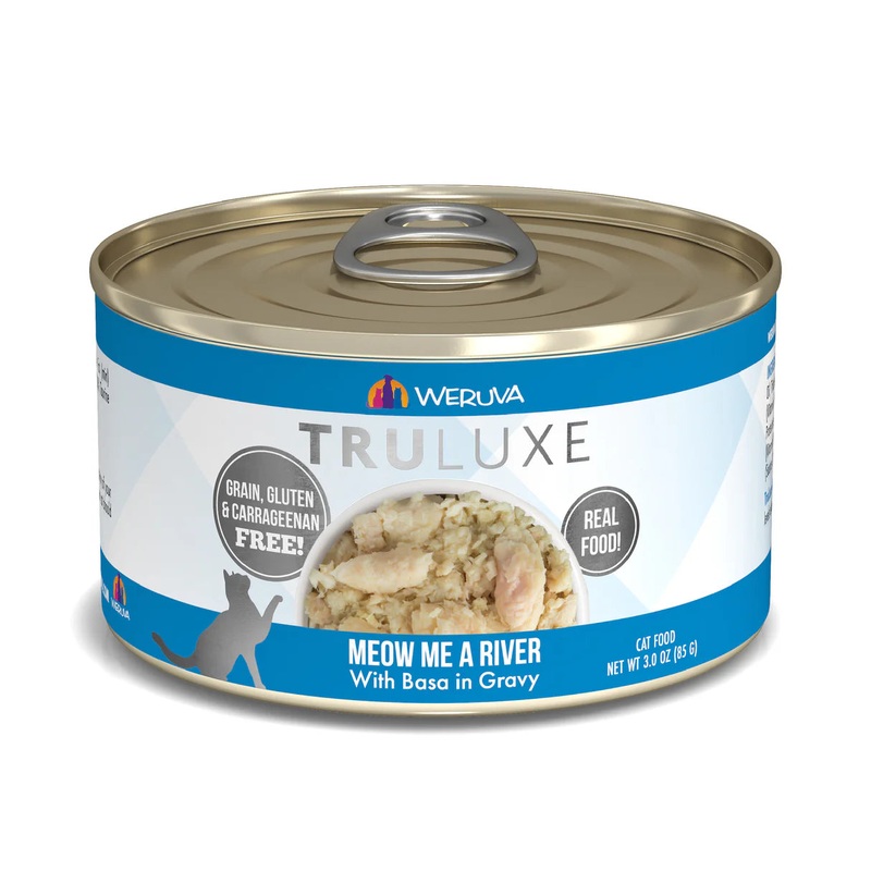Weruva TruLuxe Meow Me A River Wet Cat Food - Basa In Gravy - 6oz Can