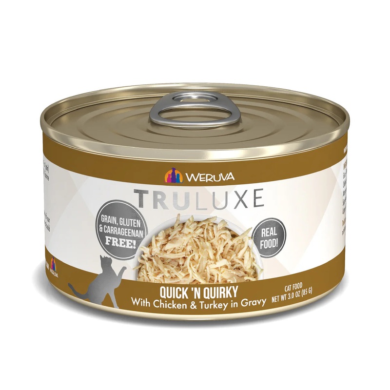 Weruva TruLuxe Quick 'N Quirky Wet Cat Food - Chicken & Turkey In Gravy - 3oz Can