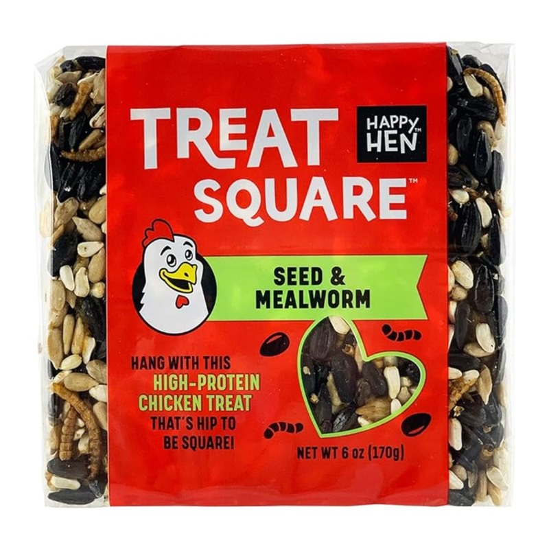 Happy Hen Treats Square Seeds & Mealworm Chicken Treats 6oz