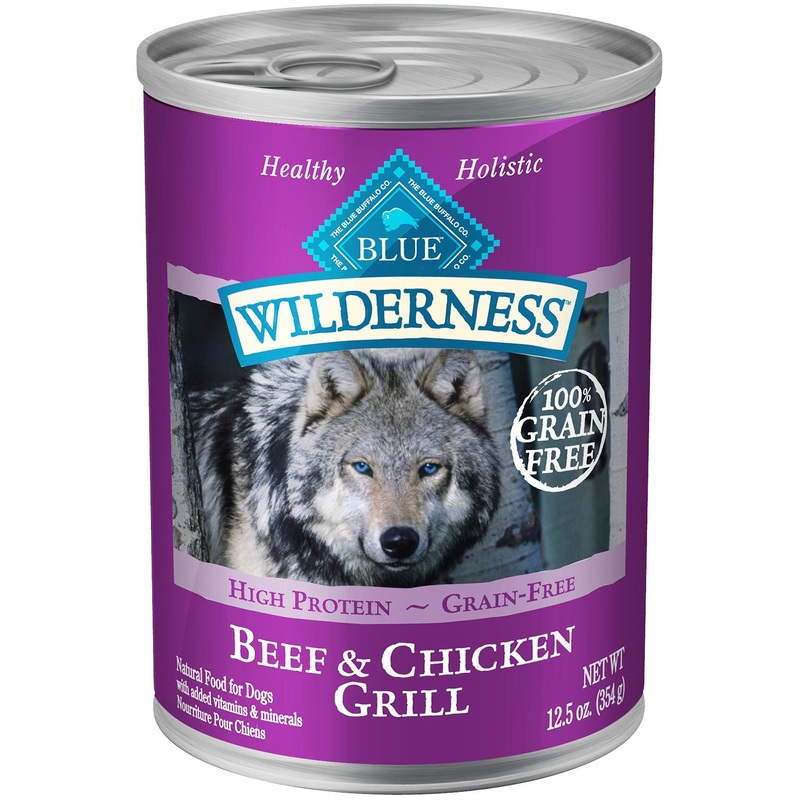 Blue Buffalo Wilderness Beef & Chicken Grill Grain-Free Canned Dog Food 12.5oz