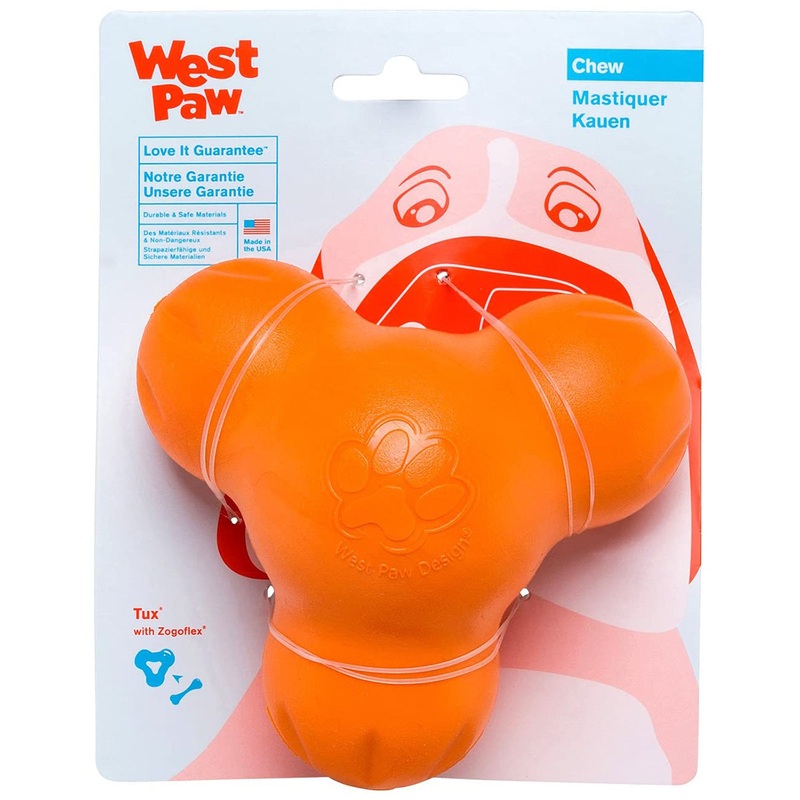 West Paw Tux Large Tangerine Dog Toy