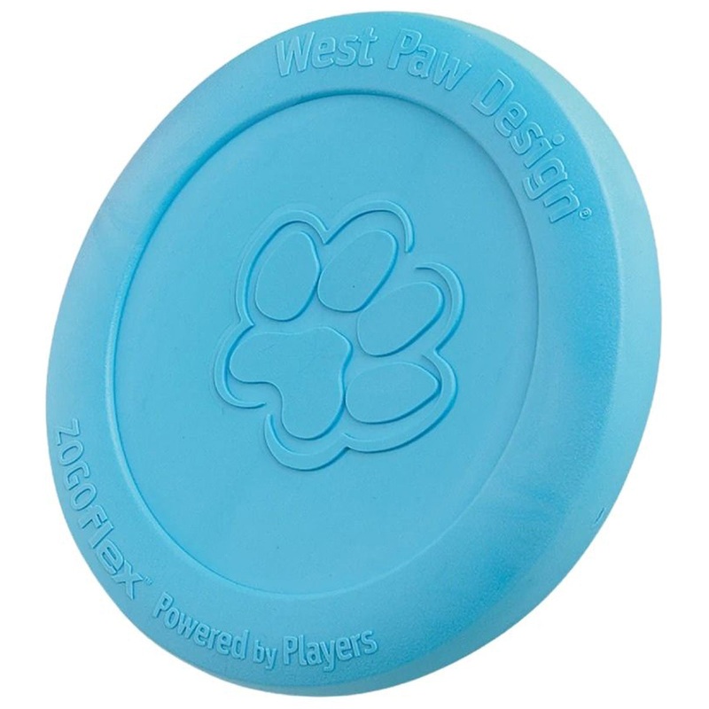 West Paw Zisc Dog Toy Aqua Blue Small