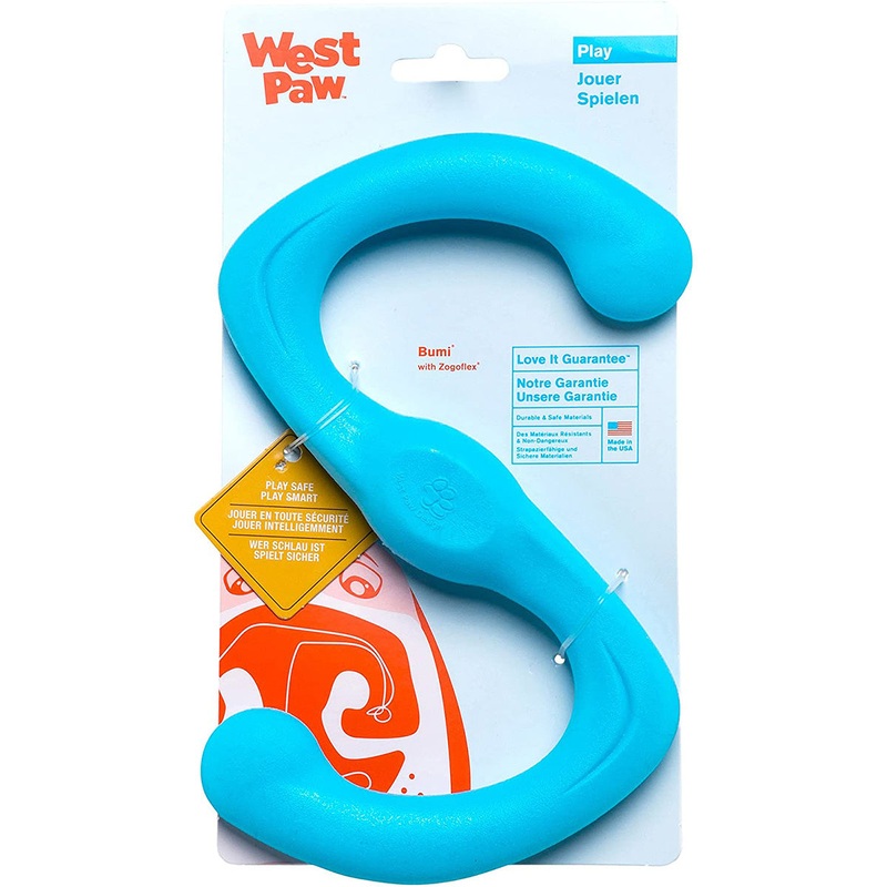 West Paw Zogoflex Bumi Large 9.5" Aqua Dog Toy