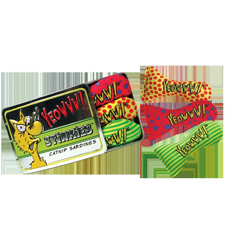 Yeowww! Catnip Stinkies Catnip Sardines with Dots