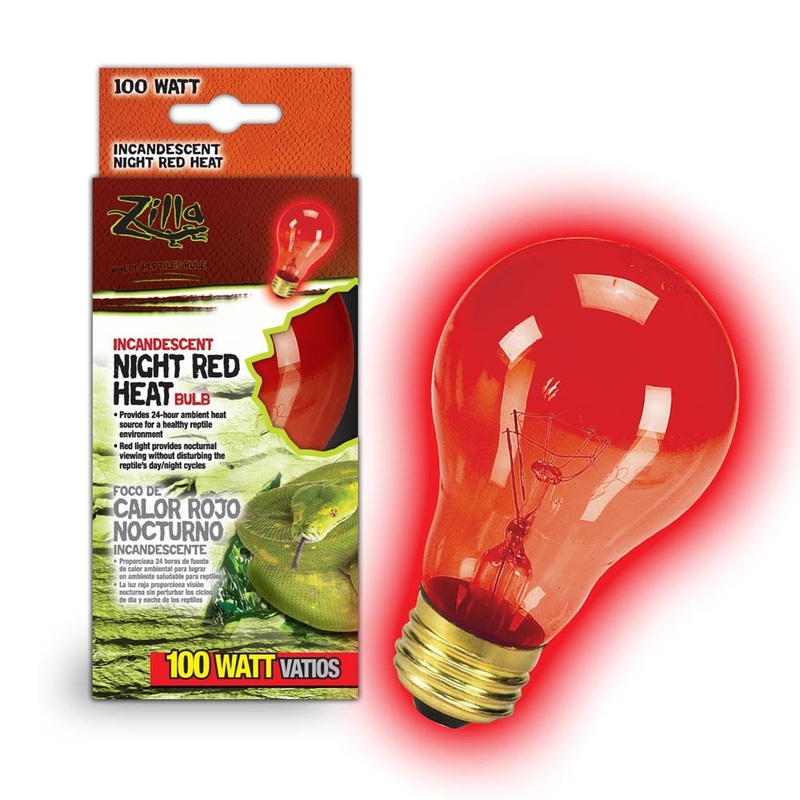 ZILLA Incandescent Night Red Heat Bulb 100W