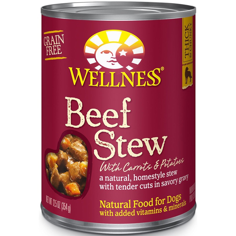 Wellness Beef Stew with Carrots & Potatoes Formula Grain Free Wet Dog Food 12.5oz