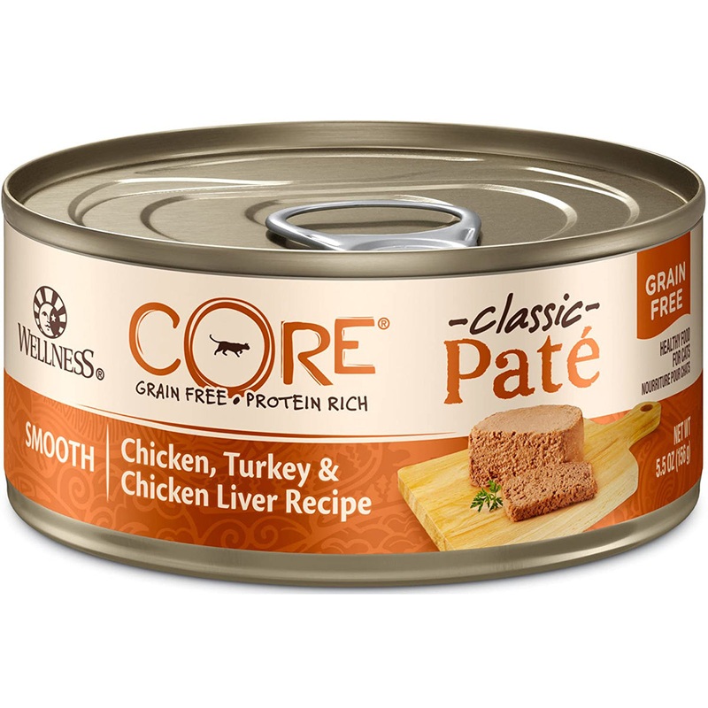 Wellness Core Chicken Turkey & Chicken Liver Pate Grain Free Wet Cat Food 5.5oz
