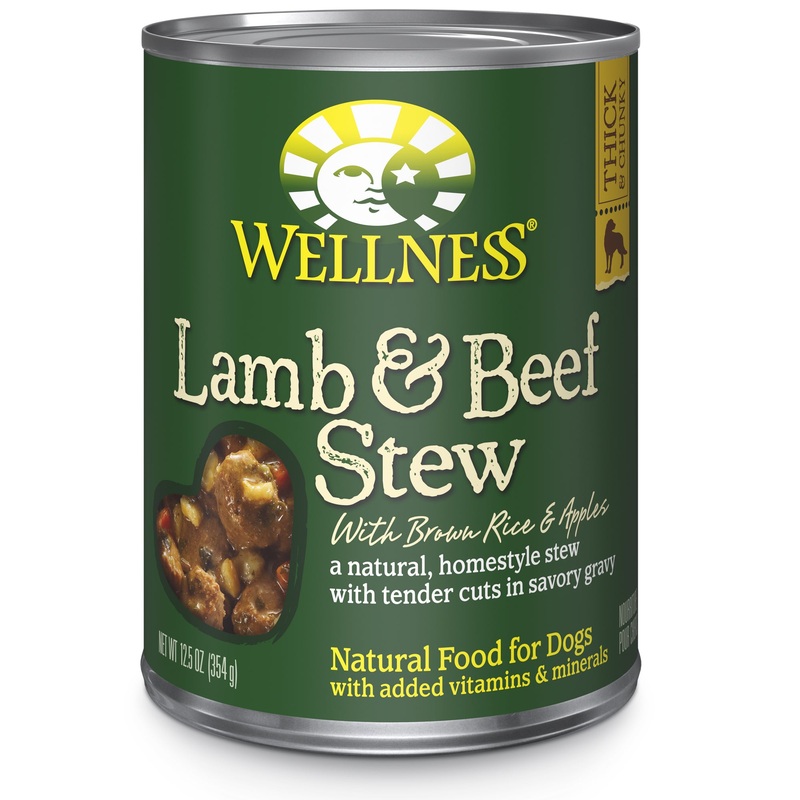 Wellness Lamb and Beef Stew with Brown Rice and Apples 12.5oz