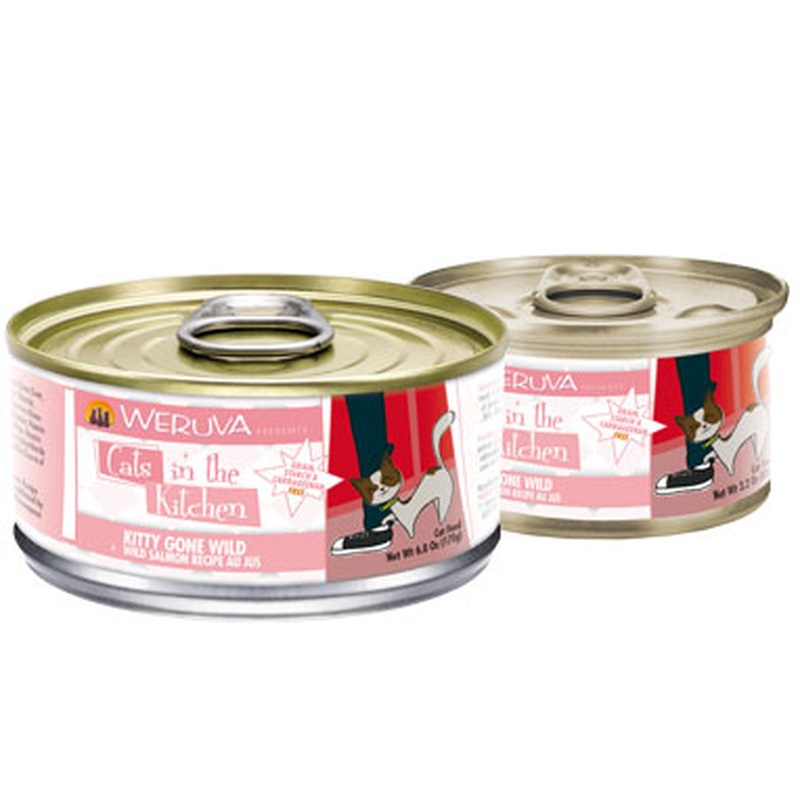 Weruva Cats In The Kitchen Wet Cat Food - Kitty Gone Wild Salmon Au Jus - 3.2oz Can