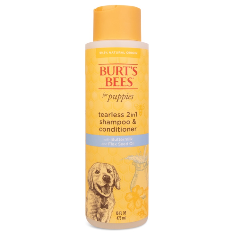 Burts Bees Tearless 2 in 1 Shampoo and Conditioner for Puppies with Buttermilk & Linseed Oil