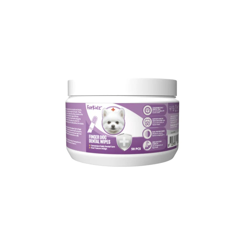Furkidz Finger Dental Wipes for Dogs